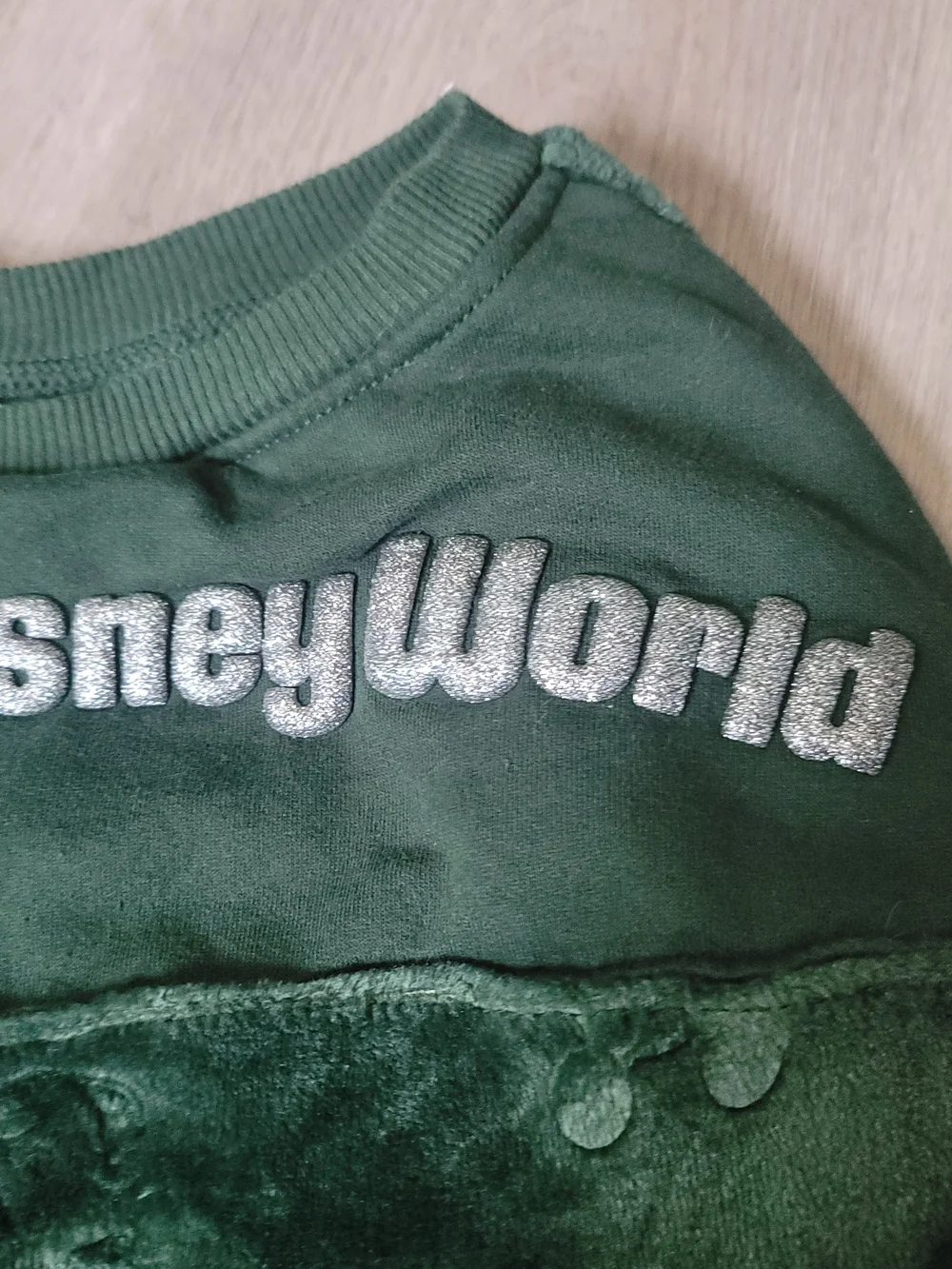 Disney Parks Spirit Jersey Dog Pet Sweater XL Green Fleece Mickey Mouse Matching